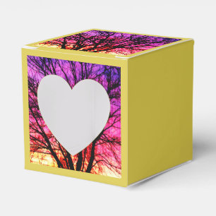 Caixinha De Lembrancinhas Árvore sunset de inverno - Amarelo