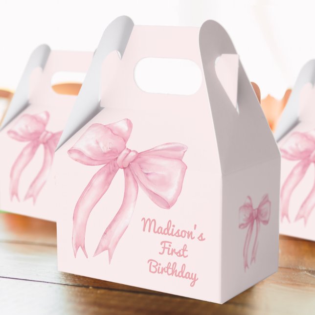 Caixinha De Lembrancinhas As Meninas Só Vão Ficar Com Um Arco Rosa Coquette  (Criador carregado)