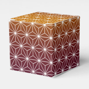 Caixinha De Lembrancinhas Asanoha, Impressão tradicional japonês, Borgonha e