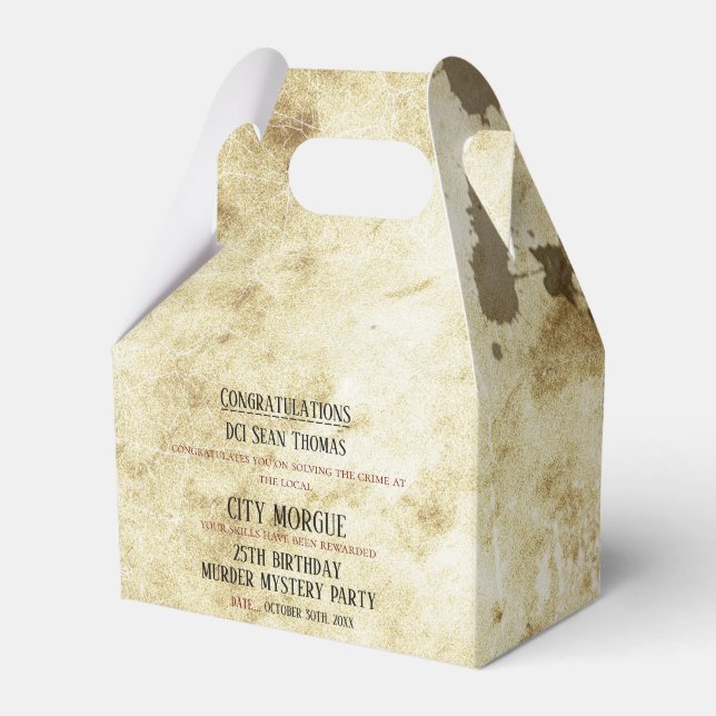 Caixinha De Lembrancinhas Assassinato Mistério Aniversário (Frente)