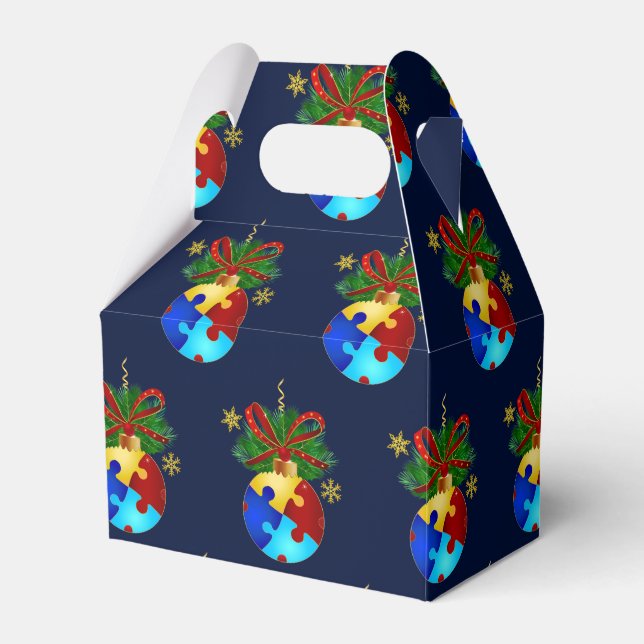 Caixinha De Lembrancinhas Autism Christmas Bauble (Frente)