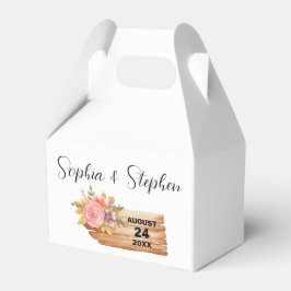 Caixinha De Lembrancinhas Autumn Flowers & Wood Sign