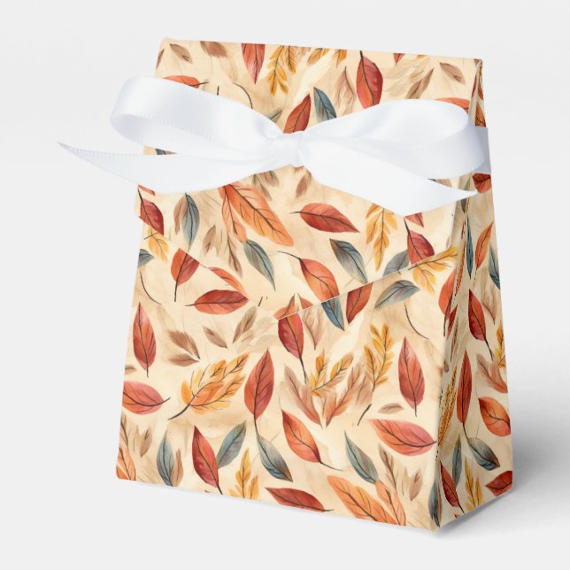 Caixinha De Lembrancinhas Autumn Leaves Favor Gift Box (Frente)