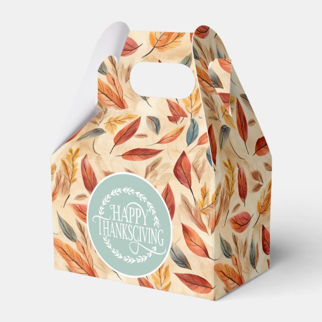 Caixinha De Lembrancinhas Autumn Leaves Favor Gift Box (Frente)