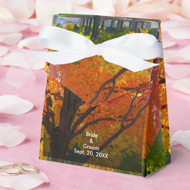 Caixinha De Lembrancinhas Autumn Leaves Wedding Tent Box (Casamento)