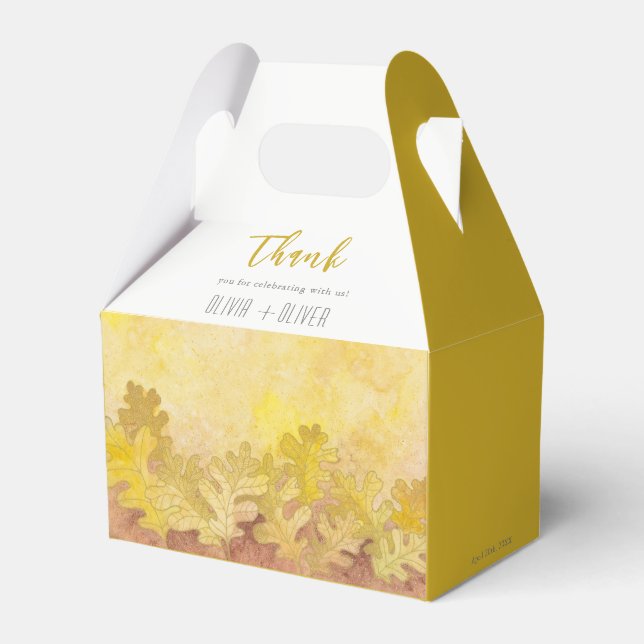 Caixinha De Lembrancinhas Autumn Oak Deixa Casamento (Frente)