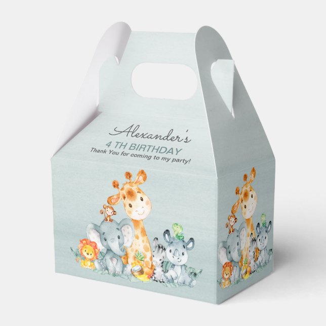 Caixinha De Lembrancinhas Aves da Selva Safari Cute Safari (Frente)