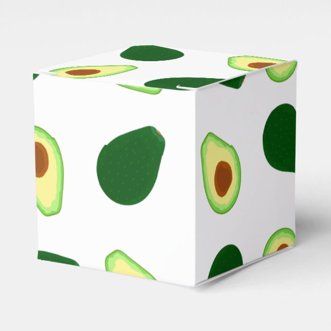 Caixinha De Lembrancinhas Avocado Pattern Impressão Favor Box (Frente)