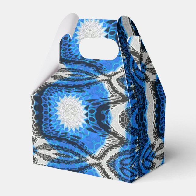 Caixinha De Lembrancinhas Azul atômico (Frente)