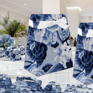 Caixinha De Lembrancinhas Azul de índigo Toile floral No.1