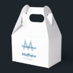 Caixinha De Lembrancinhas Azul marinho padrinho nome letra data masculino po<br><div class="desc">design</div>