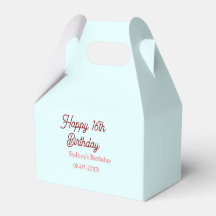 Azul pastel vermelho feliz aniversário de 16 anos 