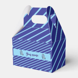 Caixinha De Lembrancinhas Azul Personalizado Striped