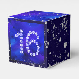 Caixinha De Lembrancinhas Azul Real e Prata sweet 16