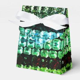 Caixinha De Lembrancinhas Azul verde Rinoestones - joias de vintage