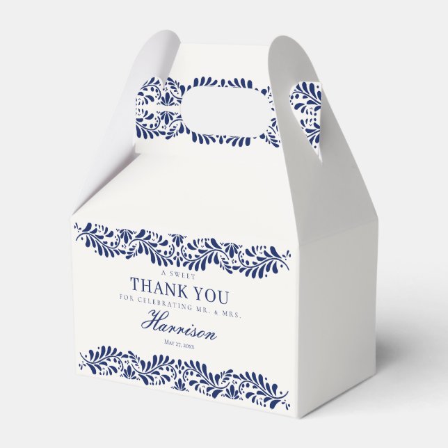 Caixinha De Lembrancinhas Azulejo de Talavera Espanhol Fiesta Casamento (Frente)