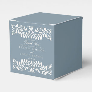 Caixinha De Lembrancinhas Azulejo Dusty Blue Talavera Fiesta Wedding
