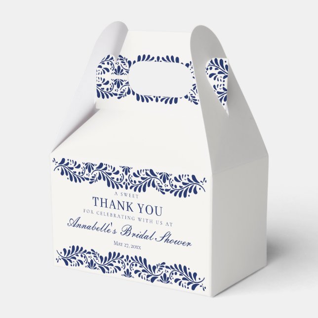 Caixinha De Lembrancinhas Azulejo Talavera Fiesta Chá de panela (Frente)