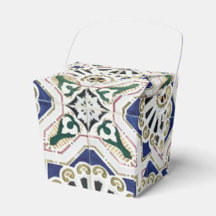 Caixinha De Lembrancinhas Azulejos Portugueses - Azulejo Colorido Geométric