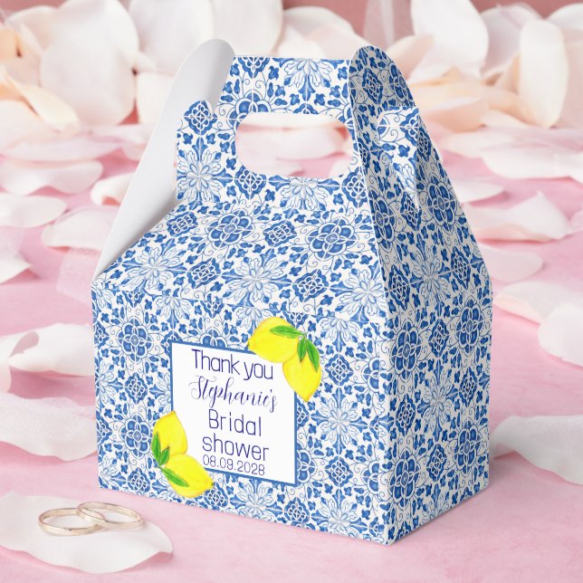 Caixinha De Lembrancinhas Azulejos portugueses — Chá de panela do Mediterrân (Casamento)