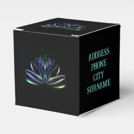 Caixinha De Lembrancinhas Azure de flor de Lotus, fundo,Personalizado