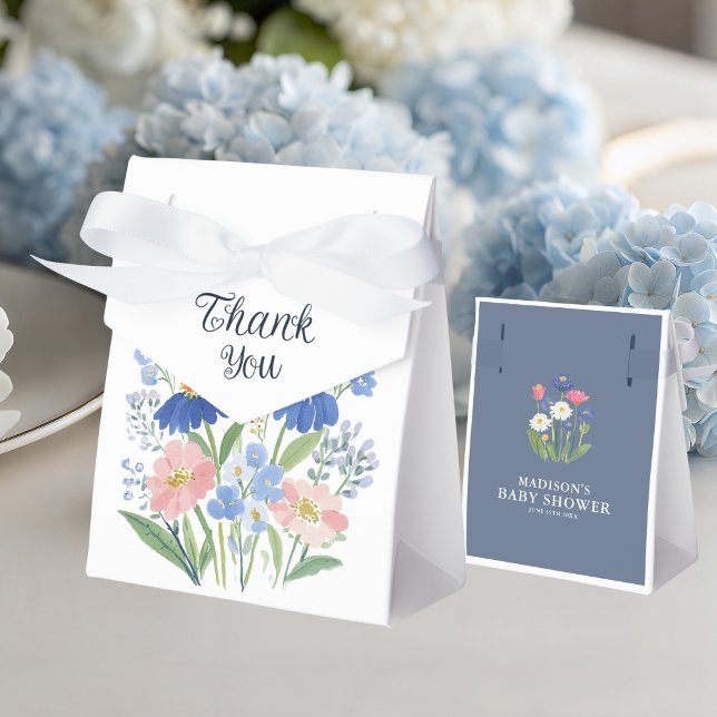 Caixinha De Lembrancinhas Baby in Bloom Thank You Wildflower Meadow Shower (Criador carregado)