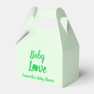 Caixinha De Lembrancinhas Baby Love Shamrock Chá de fraldas