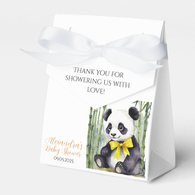 Caixinha De Lembrancinhas Baby Panda Bear Chá de fraldas (Frente)