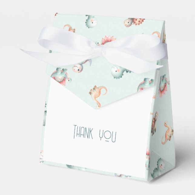 Caixinha De Lembrancinhas Baby Shower Favor Box Dinosaur Dino Mite Party (Frente)