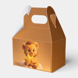 Caixinha De Lembrancinhas Baby Shower Gable Favor Box – Little Lion & Star