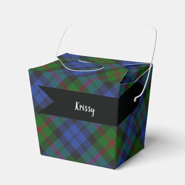 Caixinha De Lembrancinhas Baird Scottish Tartan Xadrez Patterno (Frente)
