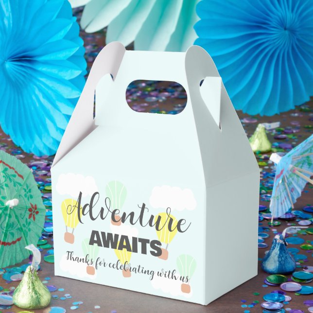 Caixinha De Lembrancinhas Balão de ar quente Sexo Chá de fraldas neutro (Festa)