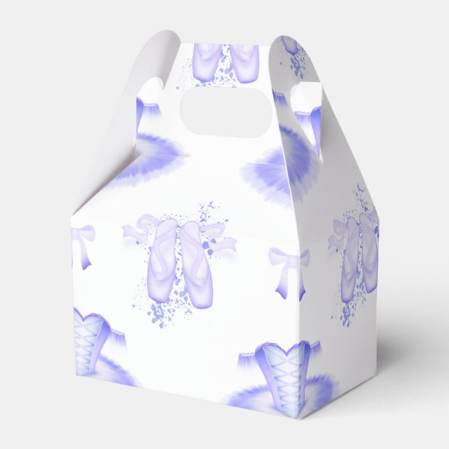 Caixinha De Lembrancinhas Balé Roxo Aniversário Tutu e Calçados Ponteiro (Frente)