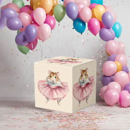 Caixinha De Lembrancinhas Ballerina Hamster Girls Birthday Favor Box