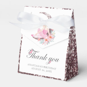 Caixinha De Lembrancinhas Ballerina Moon Glitter Birthday Personalizado