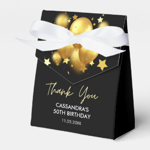 Caixinha De Lembrancinhas Balões de Ouro Silenciosos Stars Black Birday