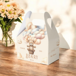 Caixinha De Lembrancinhas Balões de Urso de Teddy Neutro de Sexo de Esperanç