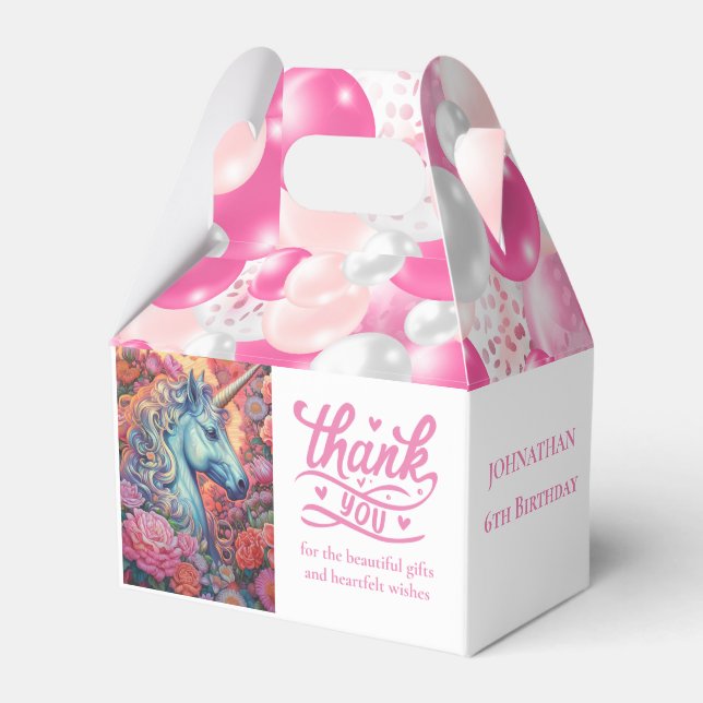 CAIXINHA DE LEMBRANCINHAS BALÕES UNICORN MAGICAL (Frente)