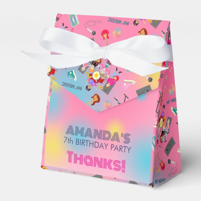 Caixinha De Lembrancinhas Banda das garotas de música (Frente)