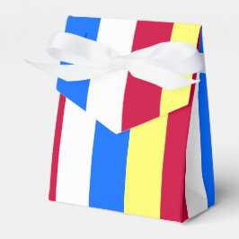 Caixinha De Lembrancinhas Bandas amarelas, vermelhas, brancas e azuis