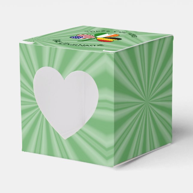 Caixinha De Lembrancinhas Bandeira de Shamrock belga irlandesa Americana Per (Frente)