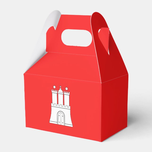 Caixinha De Lembrancinhas Bandeira do Favor de Hamburgo (Frente)