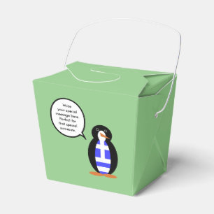 Caixinha De Lembrancinhas Bandeira Grega Ms Penguin Personalizada Falante