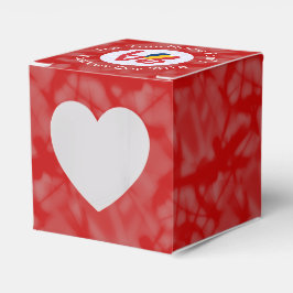 Caixinha De Lembrancinhas Bandeira Vermelha Chad Personalizada LOVE