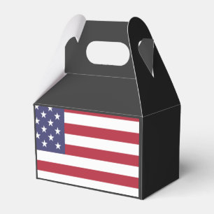 Caixinha De Lembrancinhas Bandeira vermelha e azul dos Estados Unidos da Am