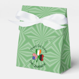 Caixinha De Lembrancinhas Bandeiras EUA Shamrock Irlandês Afro-Americano Pes