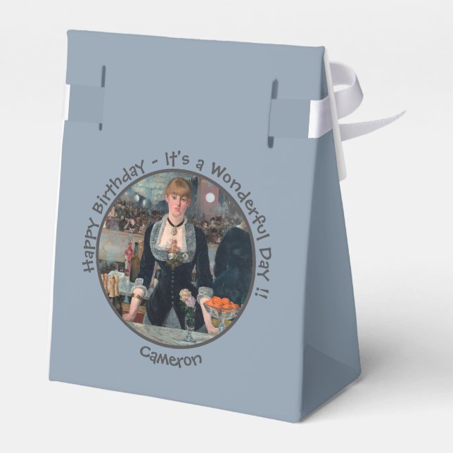 Caixinha De Lembrancinhas Bar de Manet na Coleção do Partido Folies-Bergère (Verso)