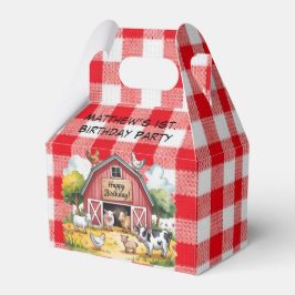 Caixinha De Lembrancinhas Barnyard Animals 1st. Birthday Party