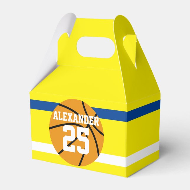 Caixinha De Lembrancinhas Basquete | Nome e número (Frente)
