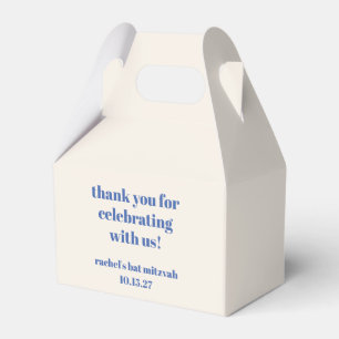 Caixinha De Lembrancinhas Bat Mitzvah, Cuja Bata Costura Azul De Marinha Bol